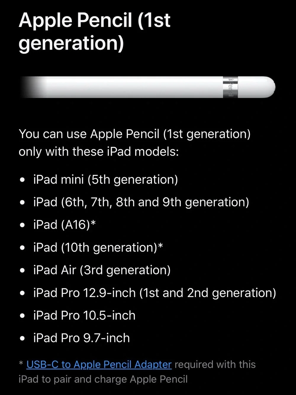 Apple Pencil 1st Generation